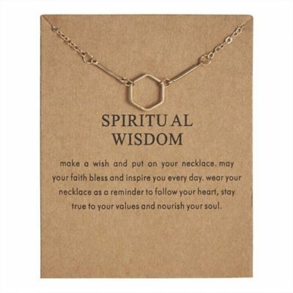 Gold "Spiritual Wisdom" Hexagon Necklace